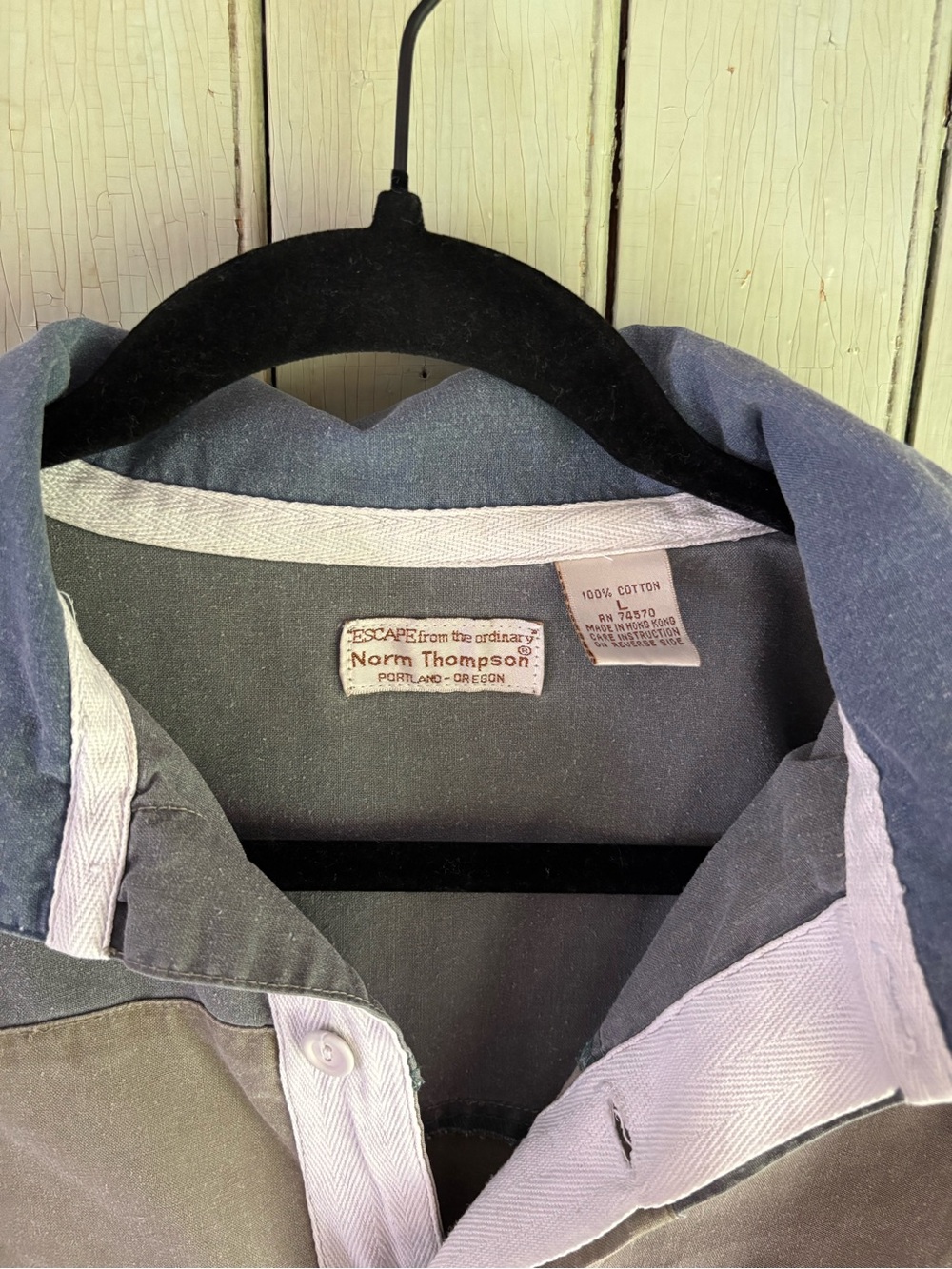 Norm Thompson Men's Colorblock Rugby Pullover - Picture 4 of 6